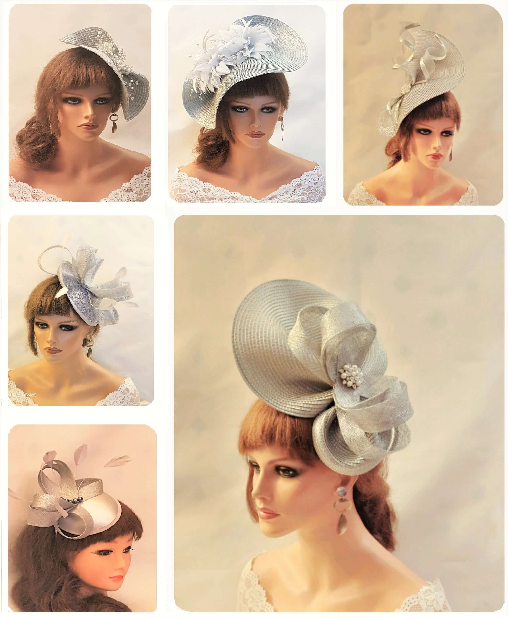 SILVER GREY MOTHER OF THE BRIDE FASCINATORS HATS EleganceFascinator silver-grey-mother-of-the-bride-fascinators-hats-elegancefascinator