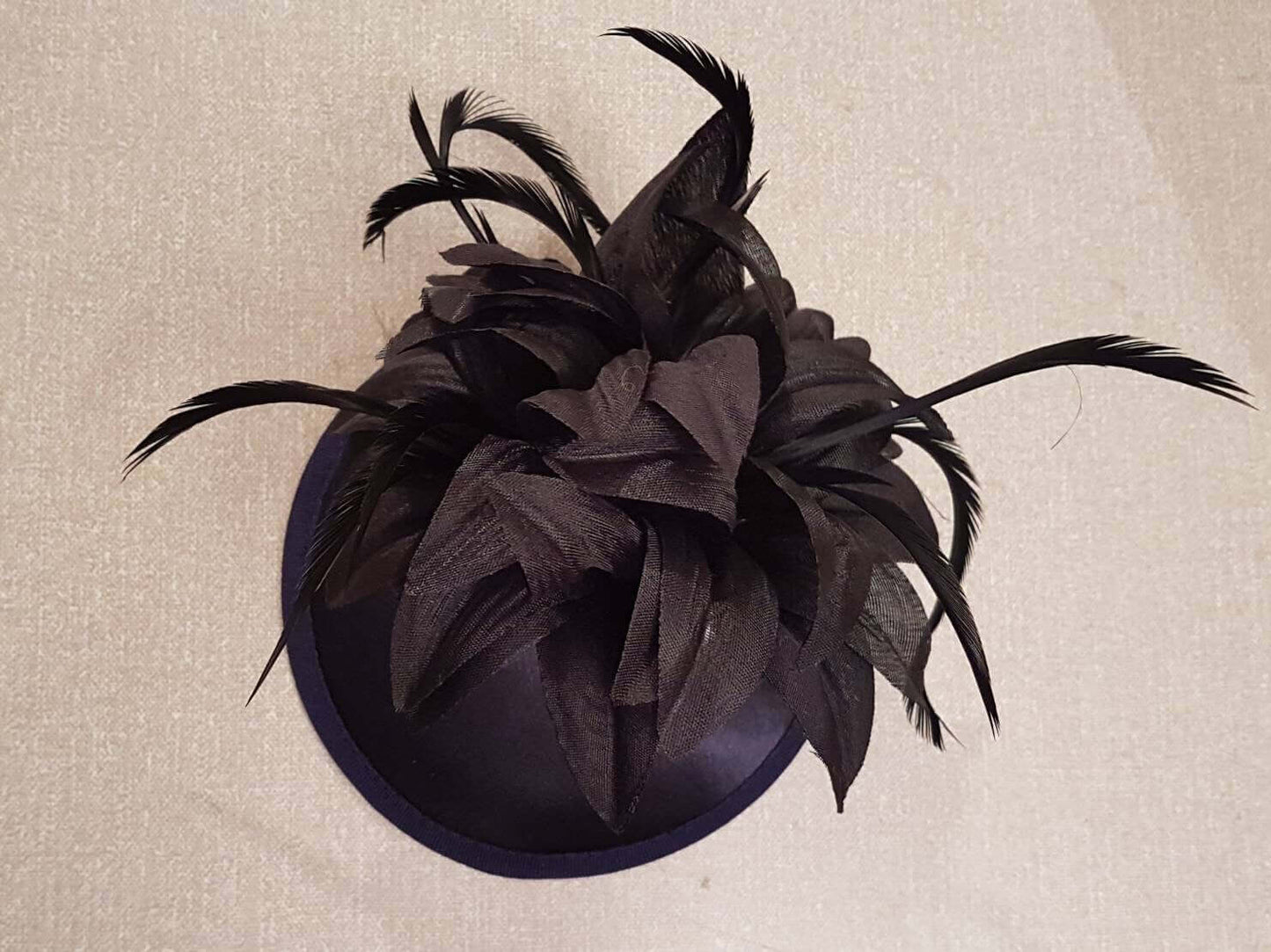 Black Fascinator Hat. Wedding, Wedding,Cocktail tea party hat