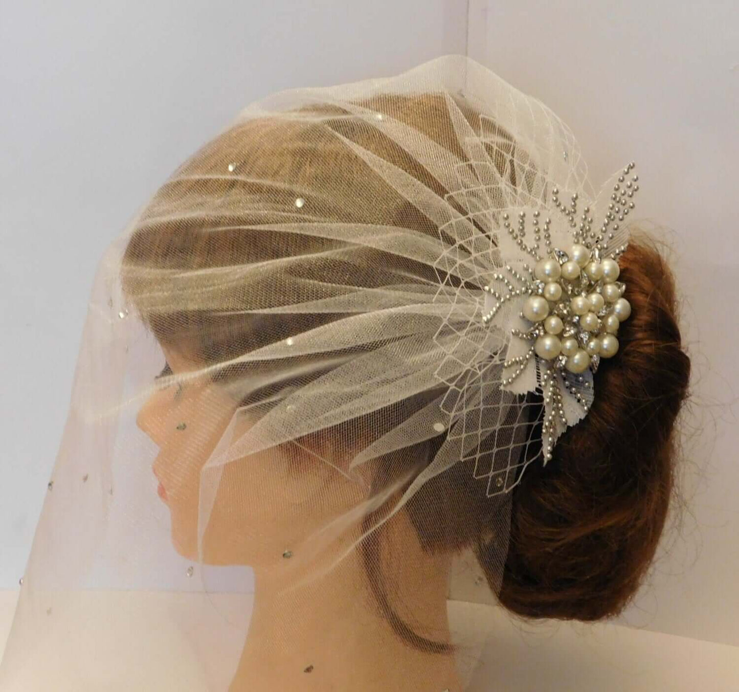 Bridal Tulle birdcage veil