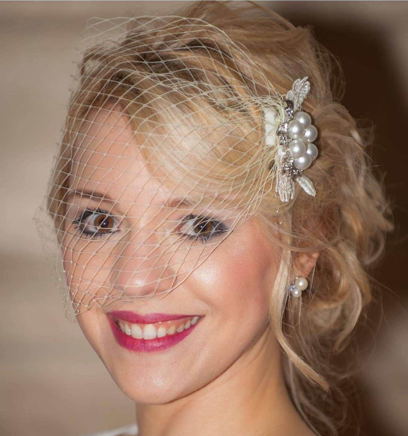 Birdcage Veil Bridal Blusher 1920s Boho Gatsby Wedding fascinator