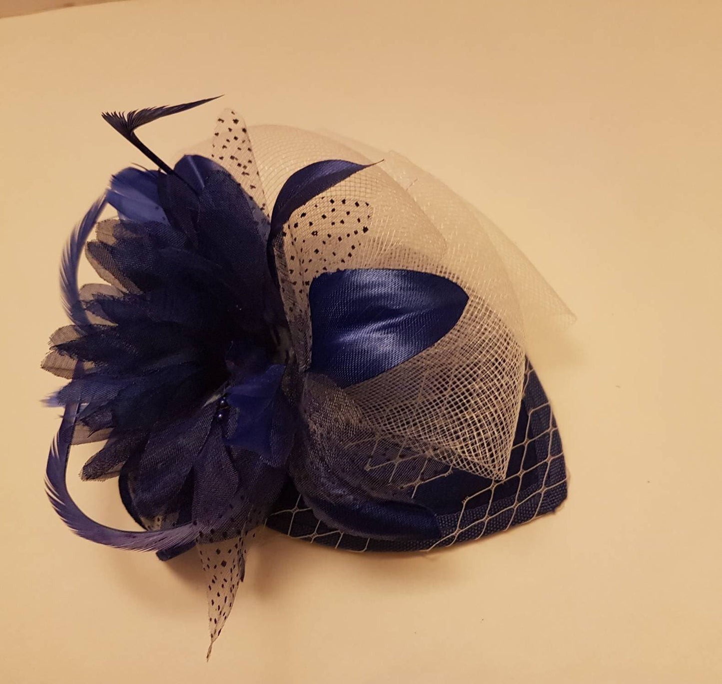 Fascinator Royal Blue Teardrop Hat Fascinator Wedding Bridal Cocktail hat Ascot hat Prom fascinator hat Royal blue Head piece Hair accessory