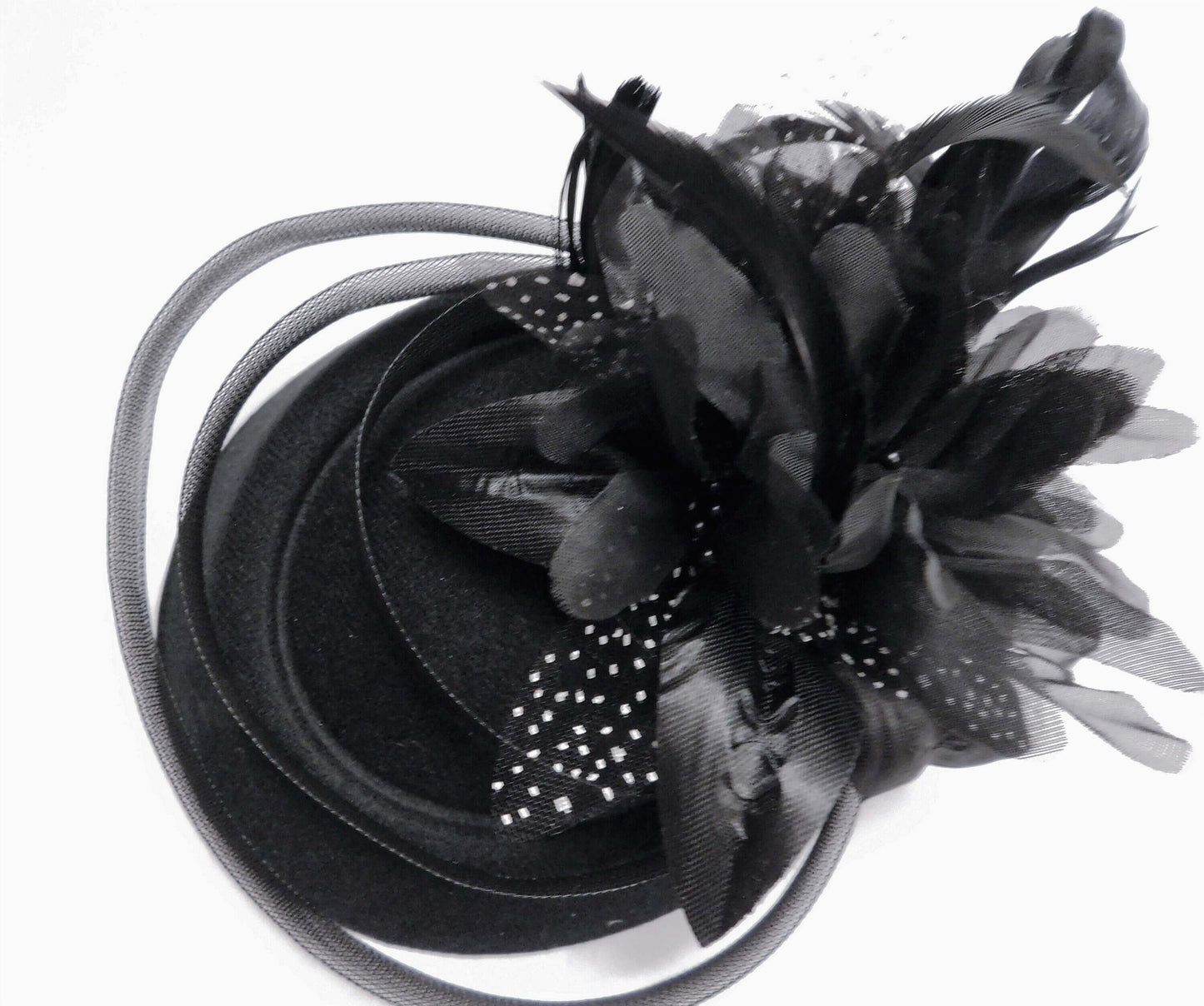 Cappello Fascinator anni '40 e '50 Cappello nero con piume Fascinator Cappello Ascot, Cocktail, Cappello da sposa da donna, Cappello da cocktail, Cappello derby da festa
