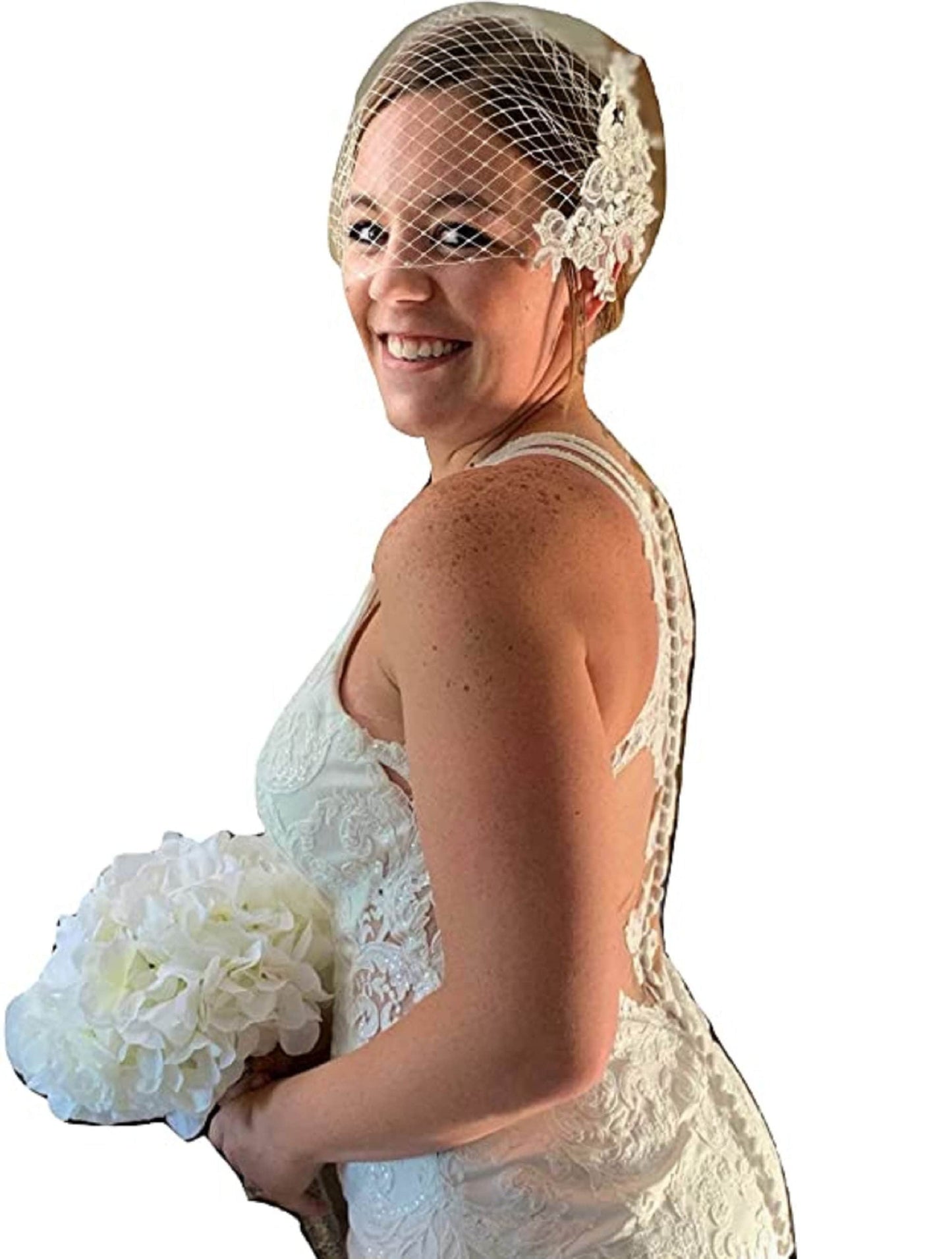Birdcage veil White,Ivory, BLUSH PINK bridal birdcage veil Bridal Lace wedding fascinator Diamonte Pearl Blusher veil,Bridal BIRDCAGE veil