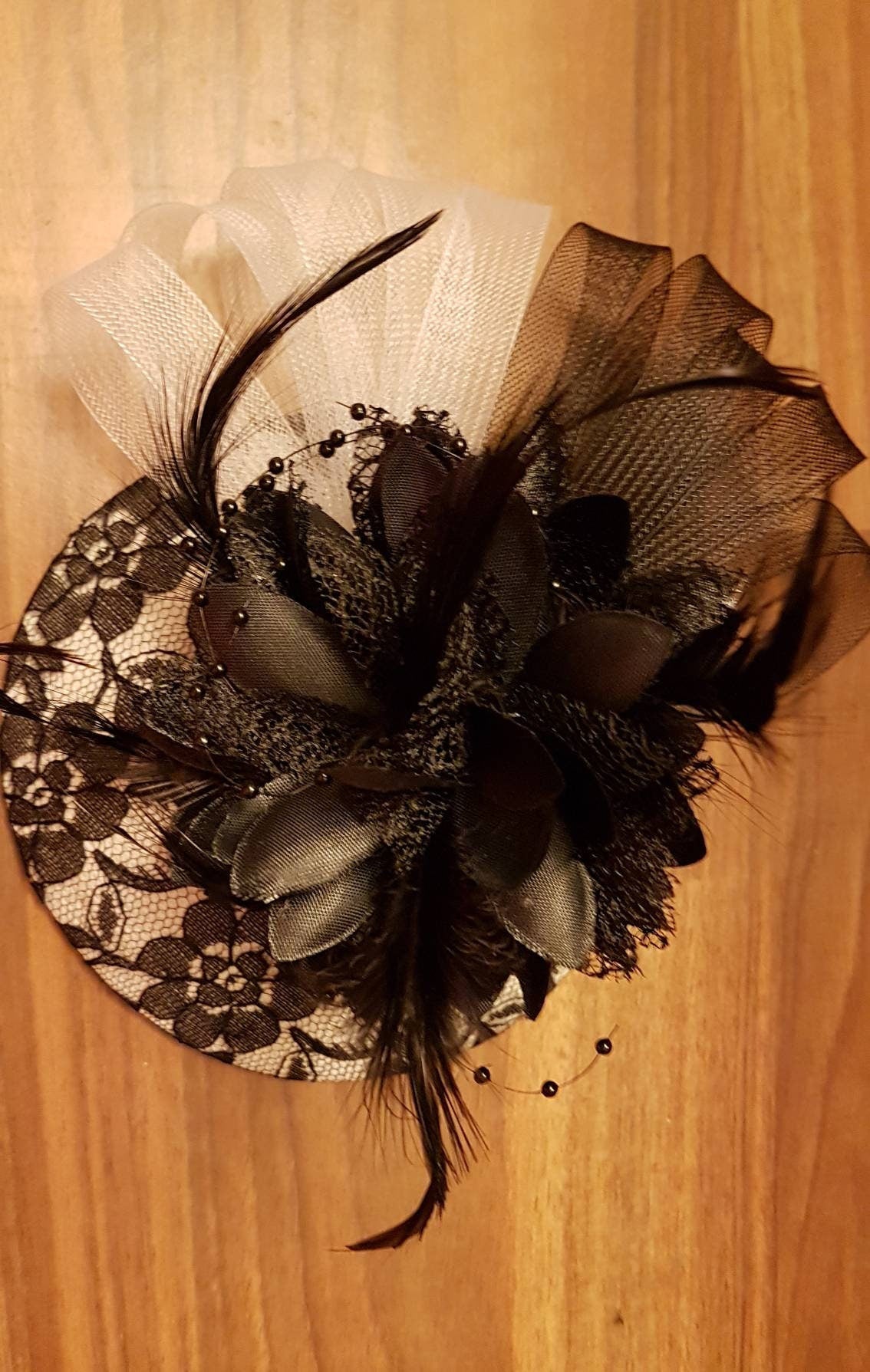 Hat Fascinator,Wedding hat Cocktail hat, Race Wedding,Church Goodwood revival,Prom Hat fascinator #Black & White feather hat fascinator