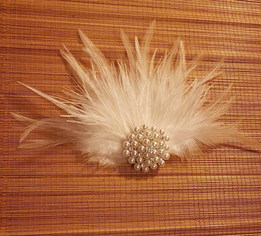 BRIDAL FEATHER CLIP , GATSBY FEATHER FACINATOR