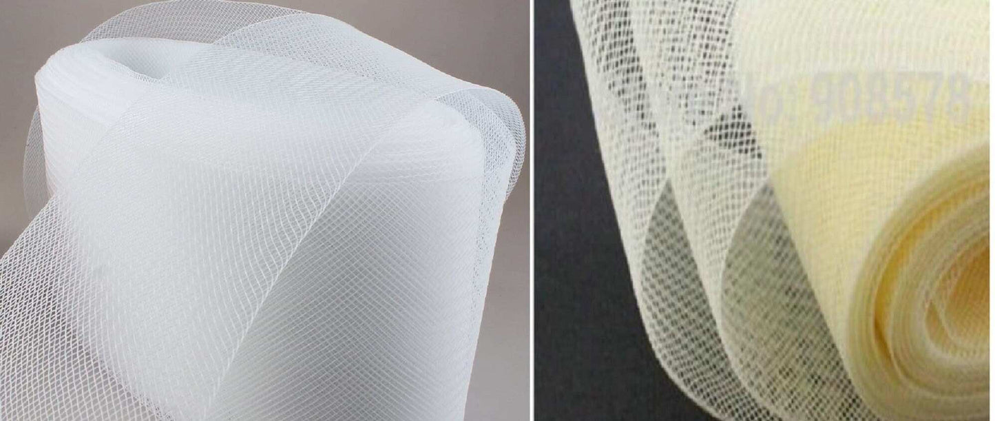 White bridal birdcage veil hat fascinator with crinoline roses and feathers wedding accessory