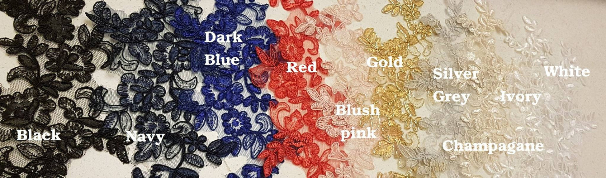 Vintage lace headband fascinator in various colors including black, navy, dark blue, red, blush pink, gold, silver grey, ivory, and white.