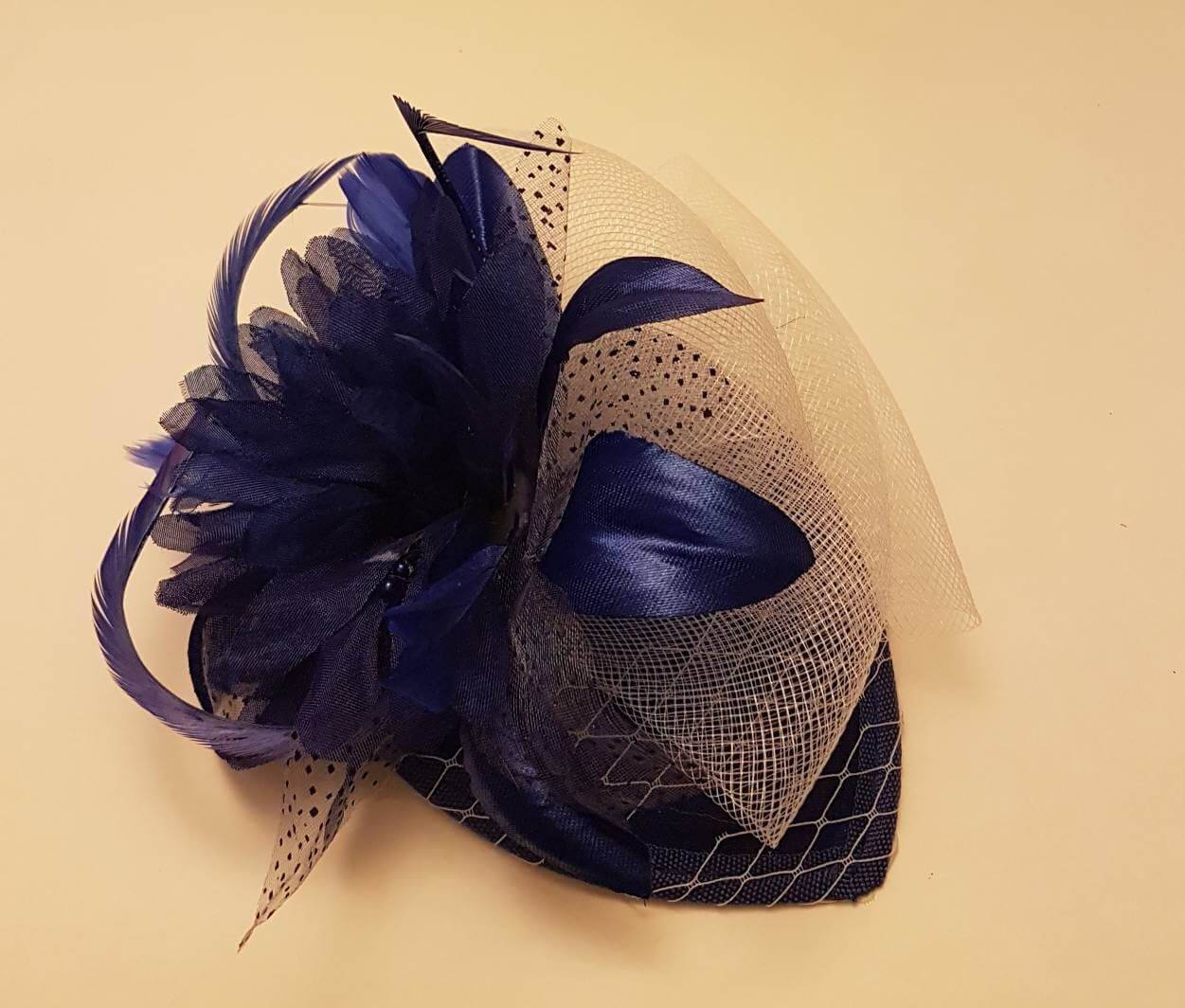 Fascinator Royal Blue Teardrop Hat Fascinator Wedding Bridal Cocktail hat Ascot hat Prom fascinator hat Royal blue Head piece Hair accessory