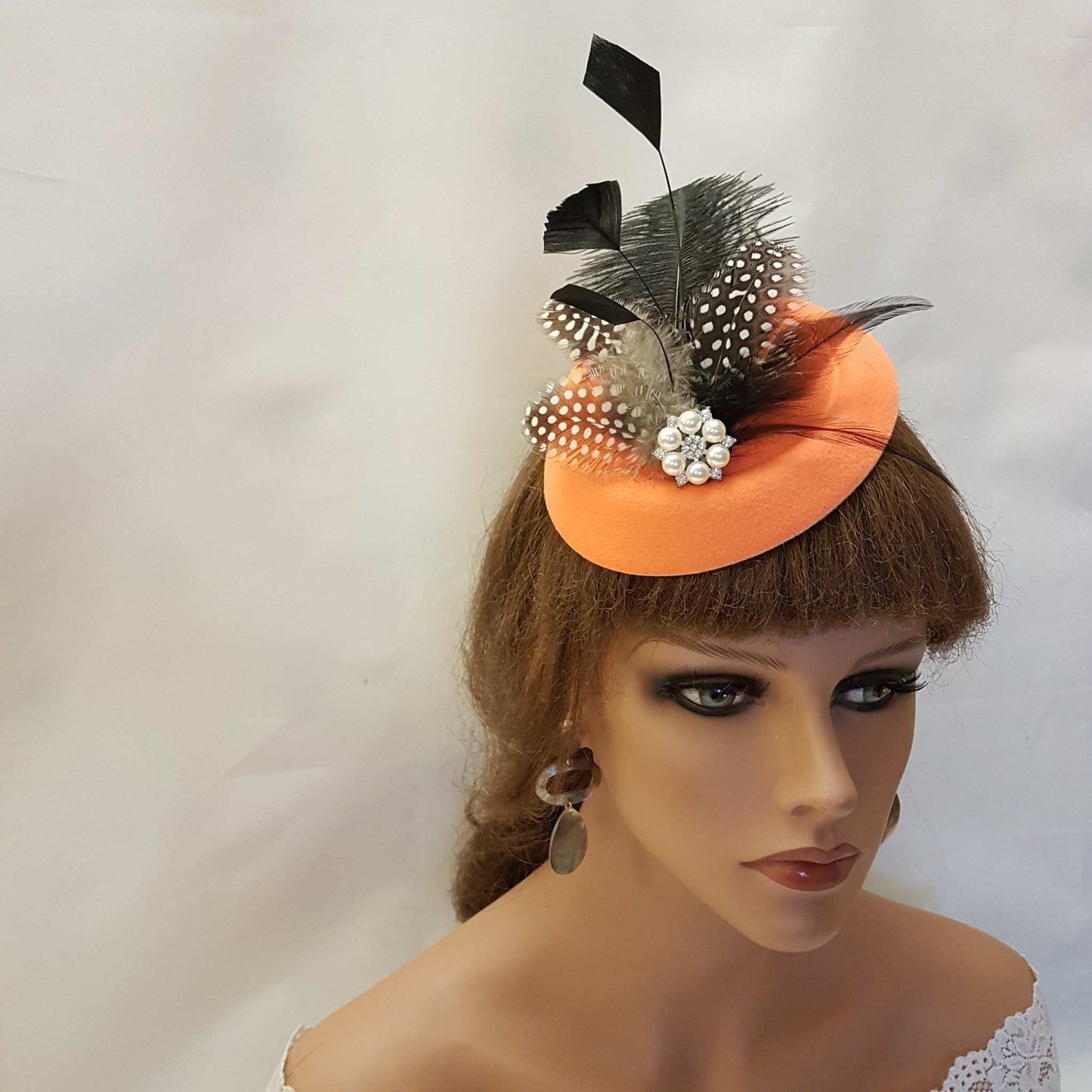 Blushpink PILLBOX HAT FASCINATOR. Copricapo bianco, avorio, nero, blu, viola, rosso, marrone chiaro Copricapo da donna, Ascot Cocktail Wedding Hatinator