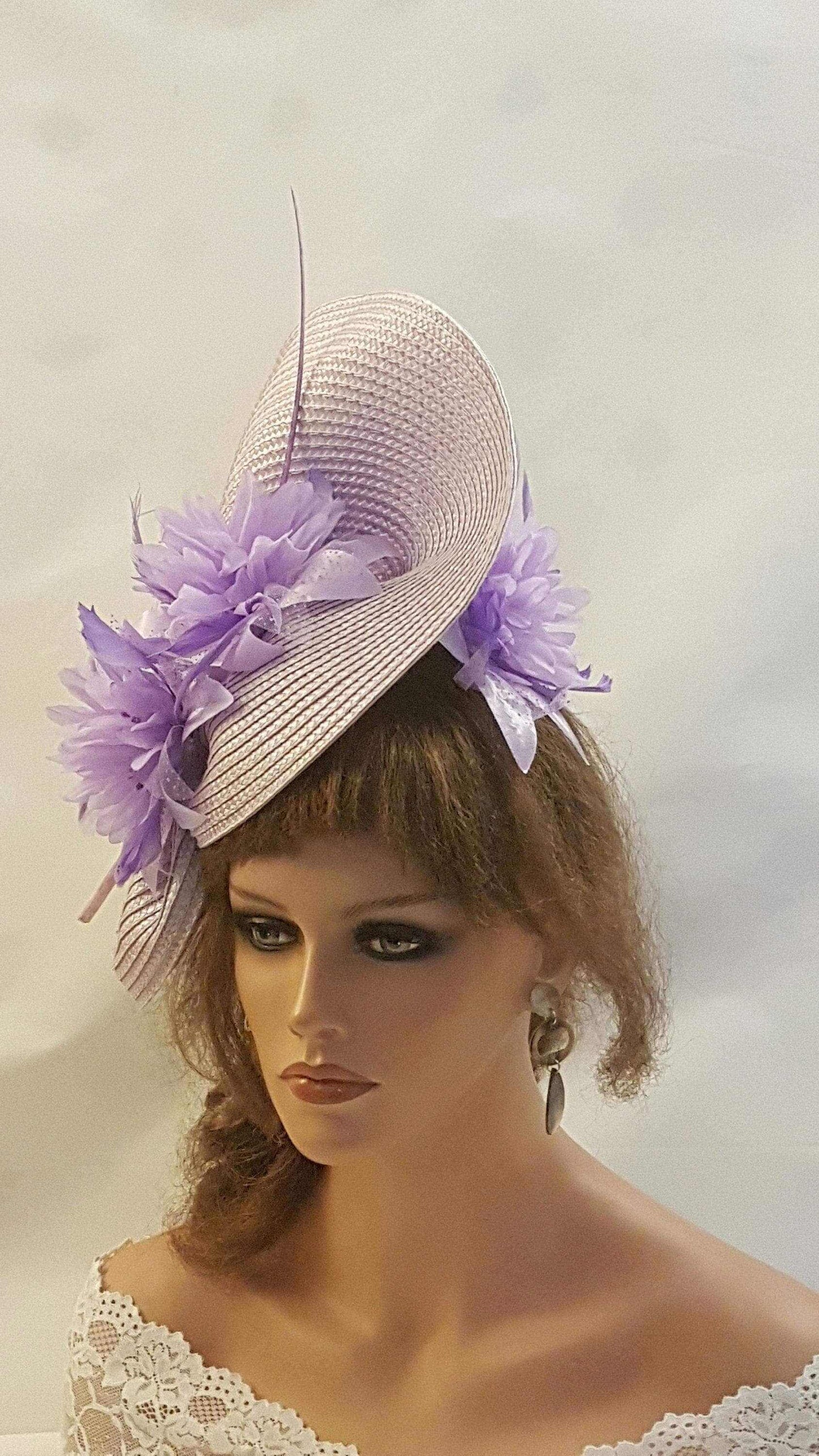 Lilac lavender fascinator hat Mother of the bride,Wedding, Ascot Race Cocktail party fascinator hatinator