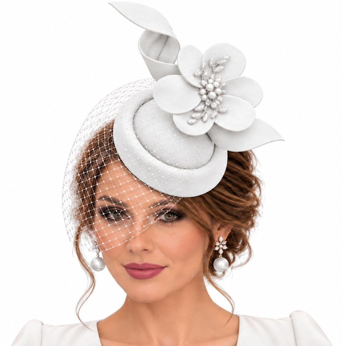 Brown Fascinator hat, Felt Pillbox hat Vintage Cocktail Ascot Race wedding Headpiece Custom colours
