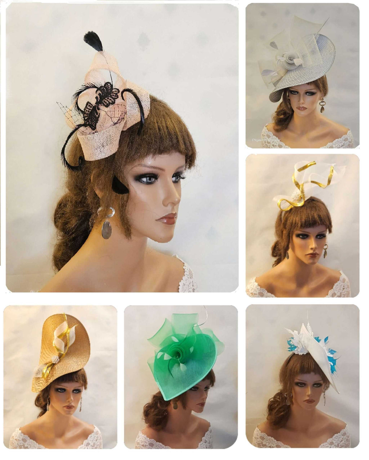 Fascinator da Sposa per Matrimonio, Nuovo Design Natalizio, Cappelli Fascinator per Capelli da Donna Fascinator da Sposa per Matrimonio, Nuovo Design Natalizio, Cappelli Fascinator per Capelli da Donna