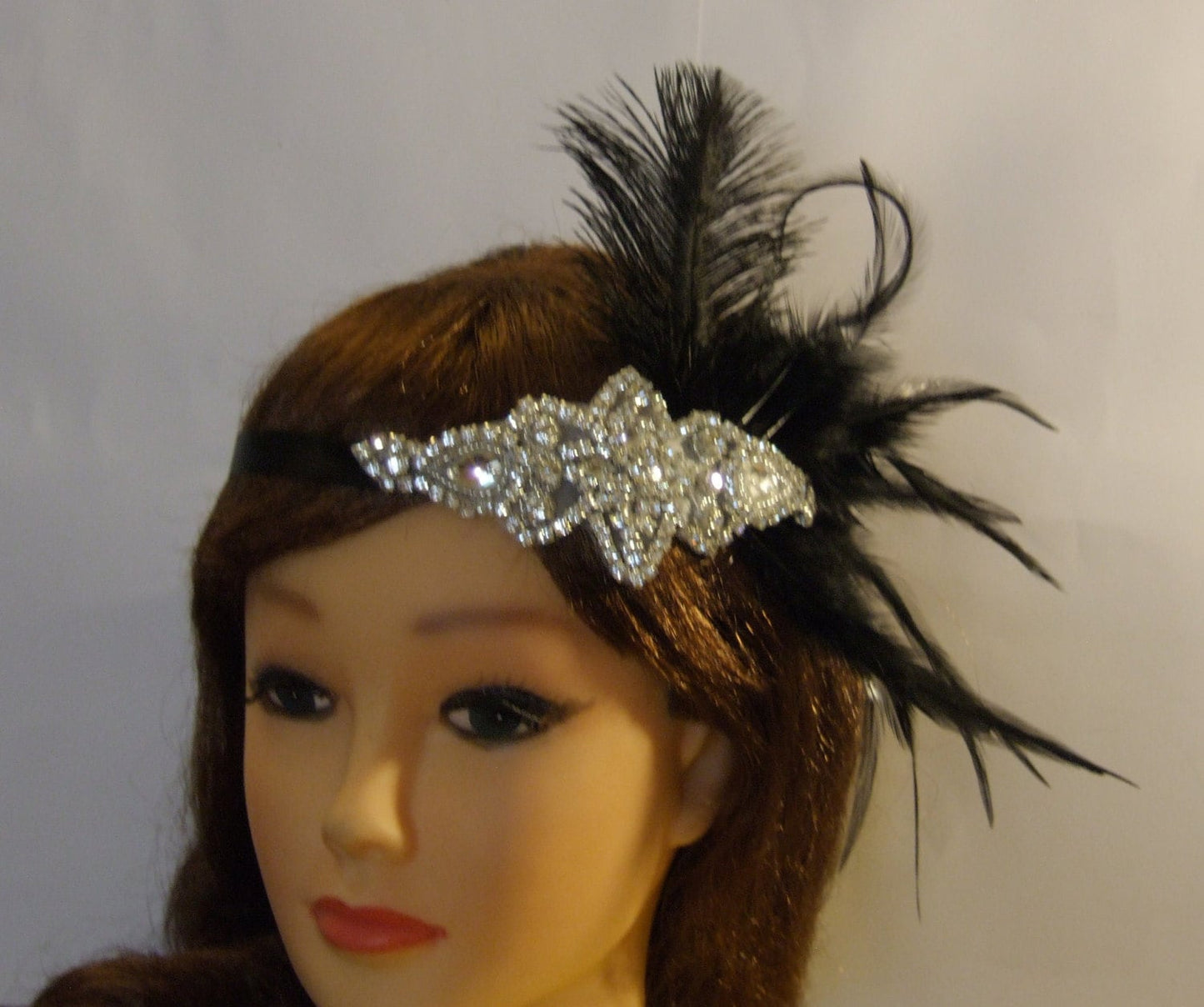 1920s Flapper Headpiece Gatsby Headband Crystal Beaded Great Gatsby Headband. Vintage 1920's-40's sparkly headband