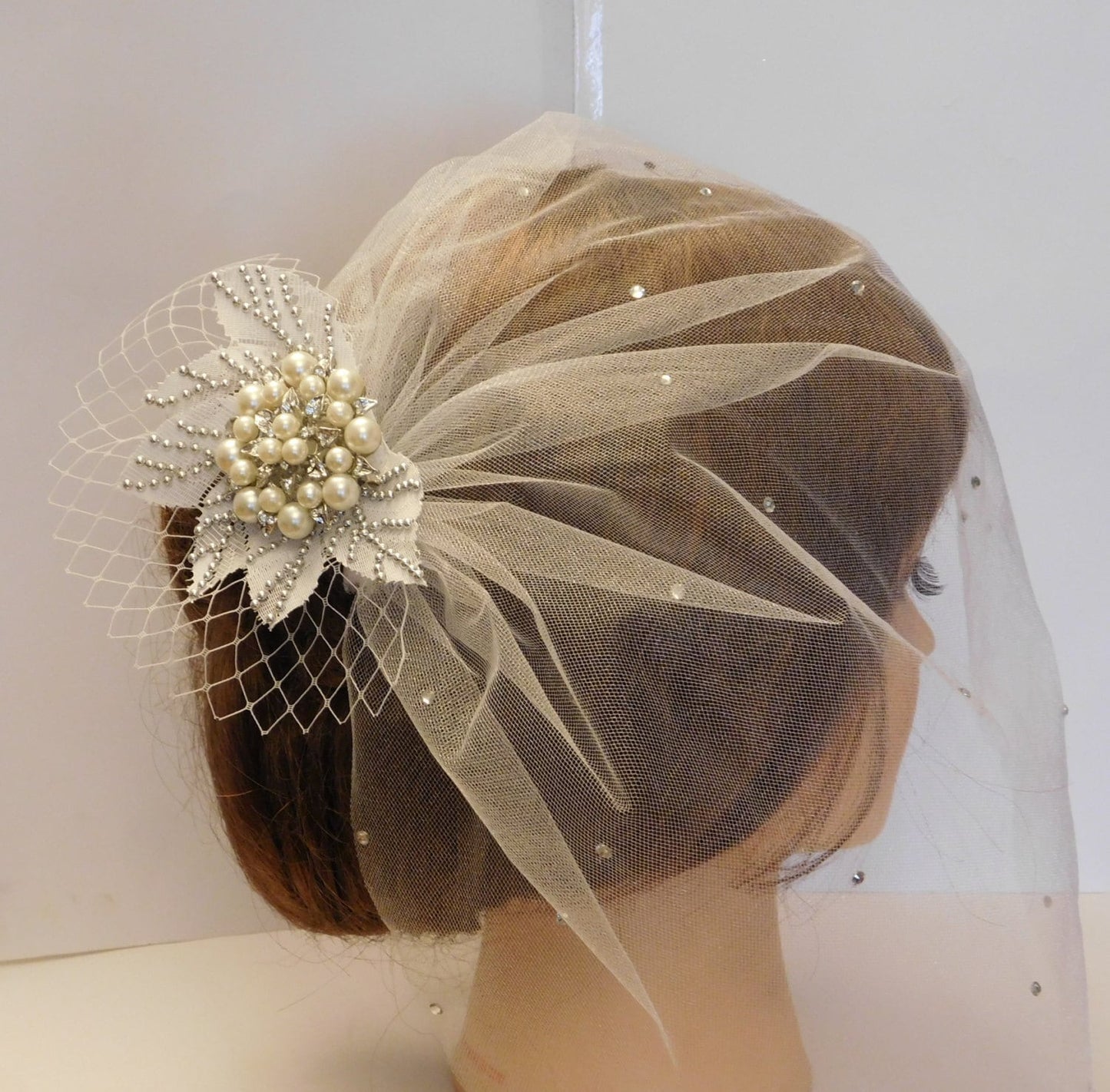 Bridal Birdcage veil -EleganceFascinator