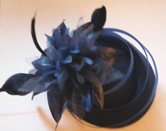 Navy blue Headband Fascinator Hat,Wedding,Ladies Day,Tea Party,Royal Ascot Race,Wedding Ascot Races Women Winter Wedding Hat Ladies blue hat