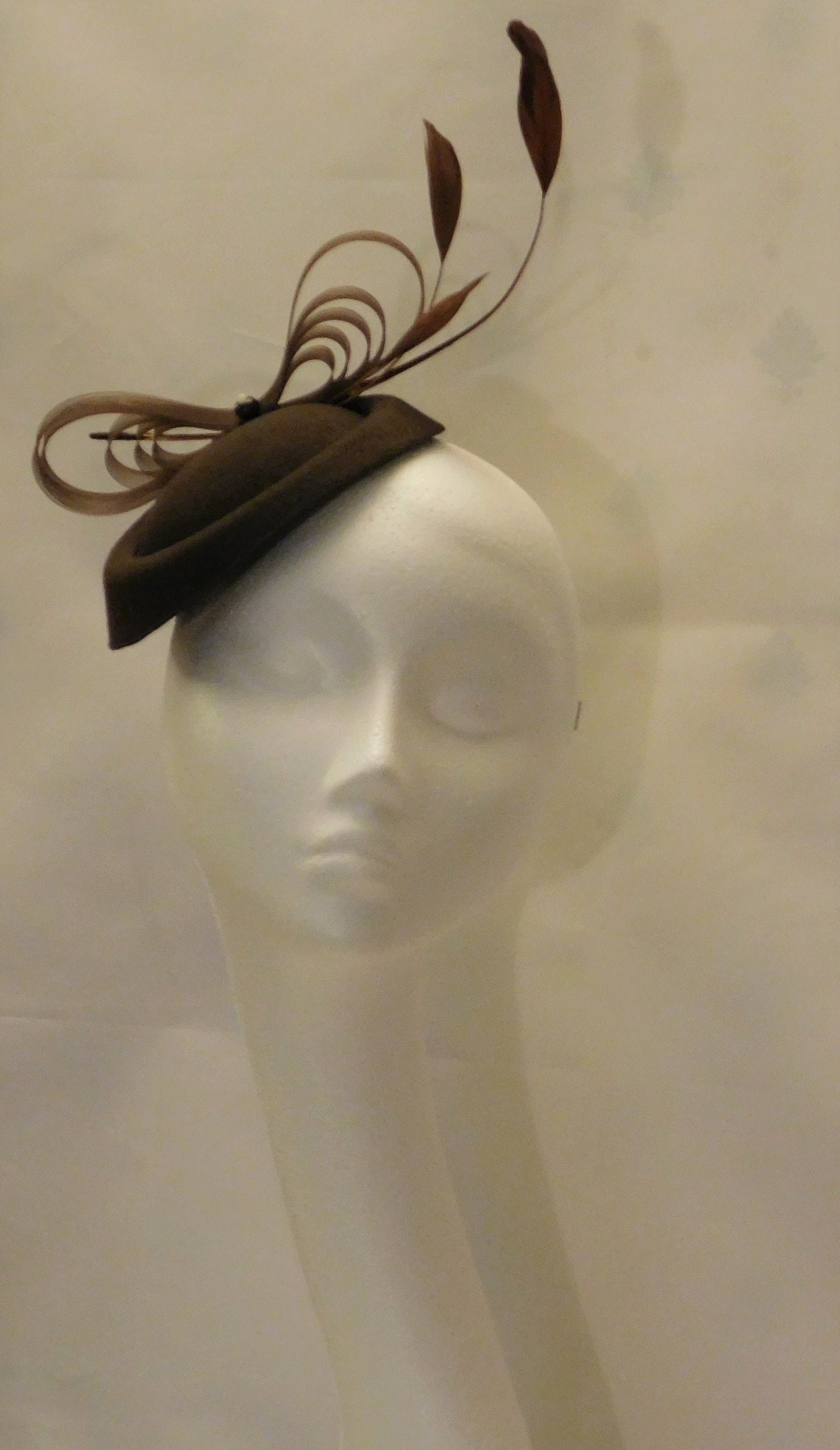 Fascinator hat Brown Hat fascinator #Brown hat with Loops, Feathers.Ascot hat fascinator Wedding, Race, Cocktail hat Church hat  fascinator