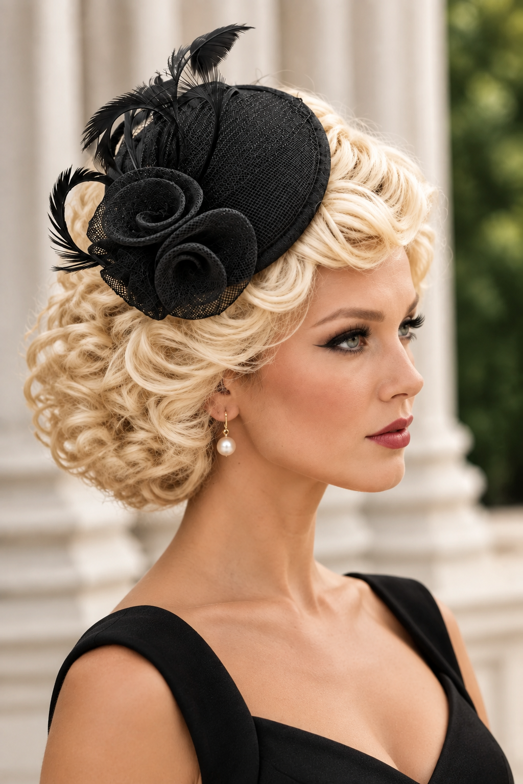 SMALL BLACK FASCINATOR