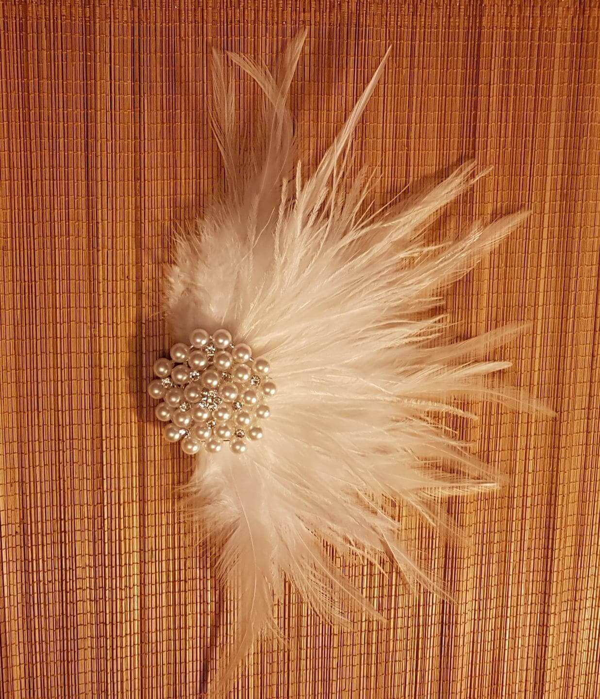 Gatsby Feather Fascinator hair clip