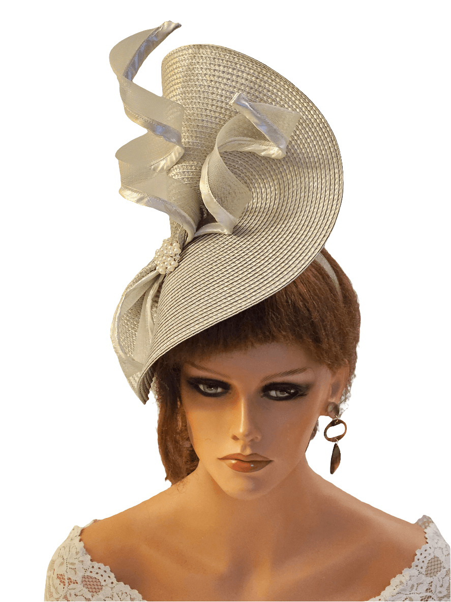 Silver & grey Hair  Fascinators & Fascinator Hats. hats for weddings mother of the bride of the bride,Ascot 