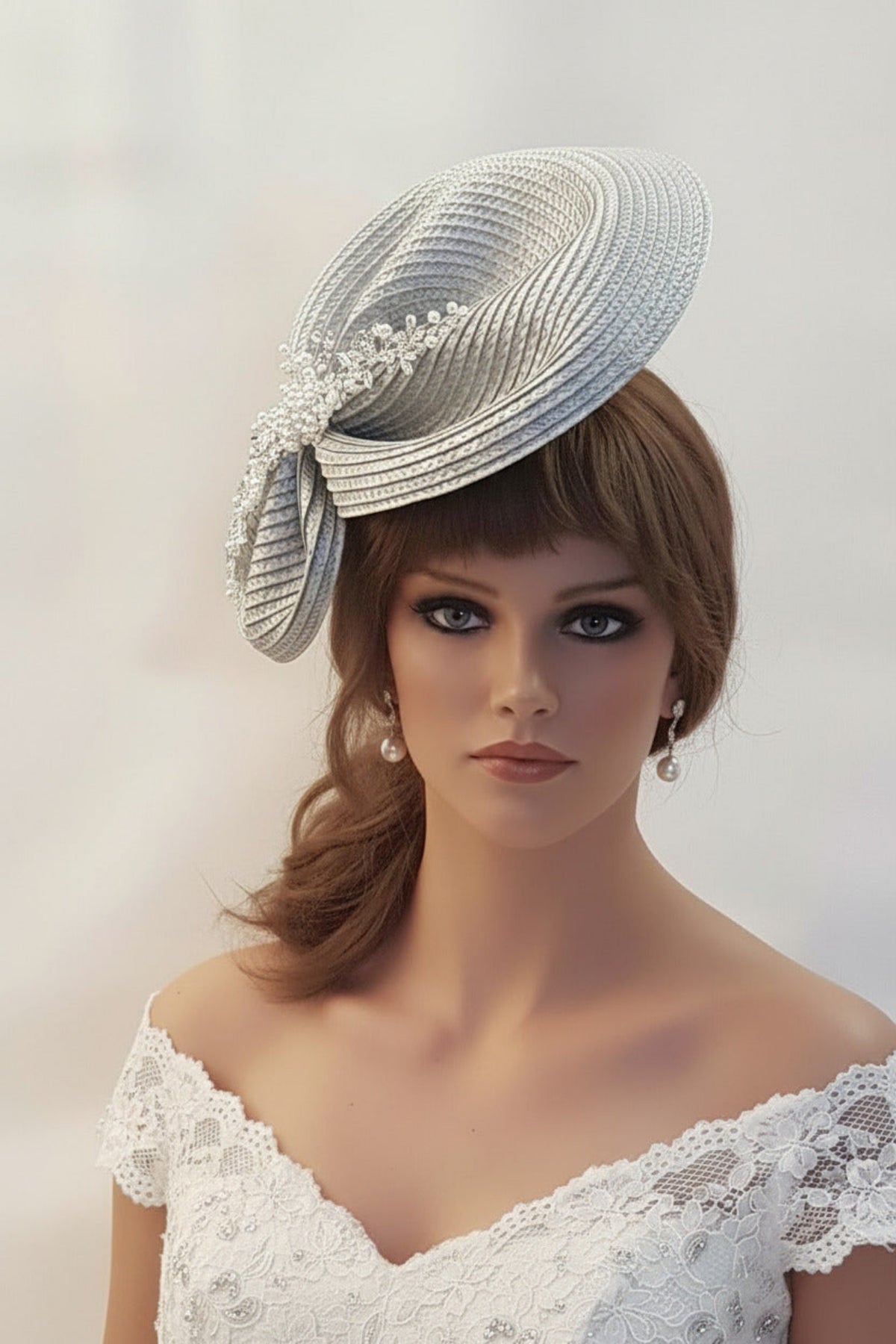Silver Grey Fascinator Hat Weddings,Ascot,Teaparty & Special Occasions Silver Grey Fascinator Hat Weddings,Ascot,Teaparty & Special Occasions