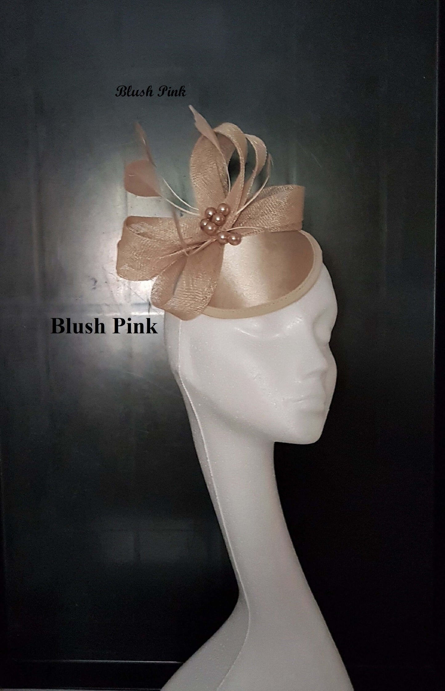 CHAMPAGNE/LATTE FASCINATOR  Fascinator Hat # Silver grey, Blush Pink, Navy, Ascot hat fascinator Wedding Race Cocktail Church hat fascinator