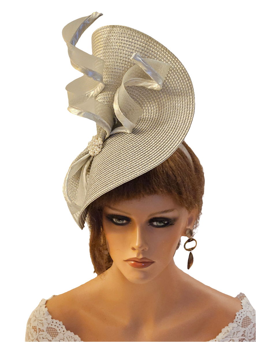 Silver Grey Fascinators & Hats for Weddings, Races,Mother of the Bride/Groom & Special occasions