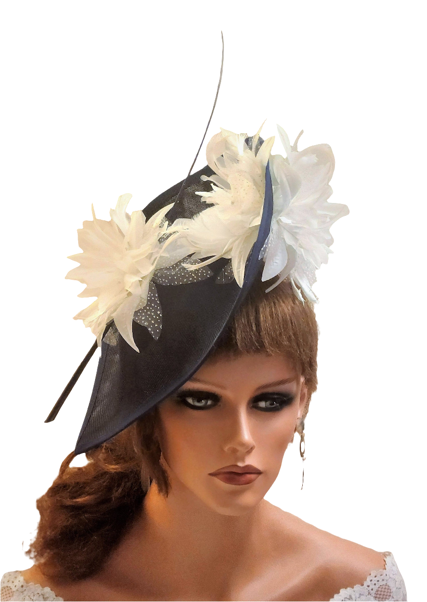 NAVY BLUE Fascinator Hat for Weddings, Races,Mother of the Bride/Groom & Special occasions