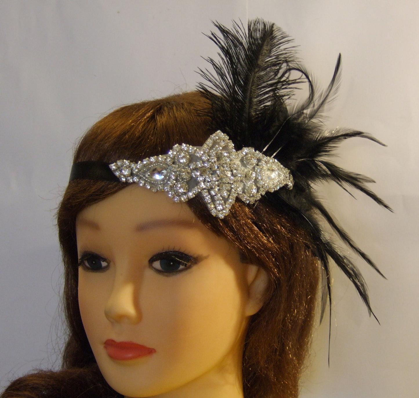 1920s Flapper Headpiece Gatsby Headband Crystal Beaded Great Gatsby Headband. Vintage 1920's-40's sparkly headband