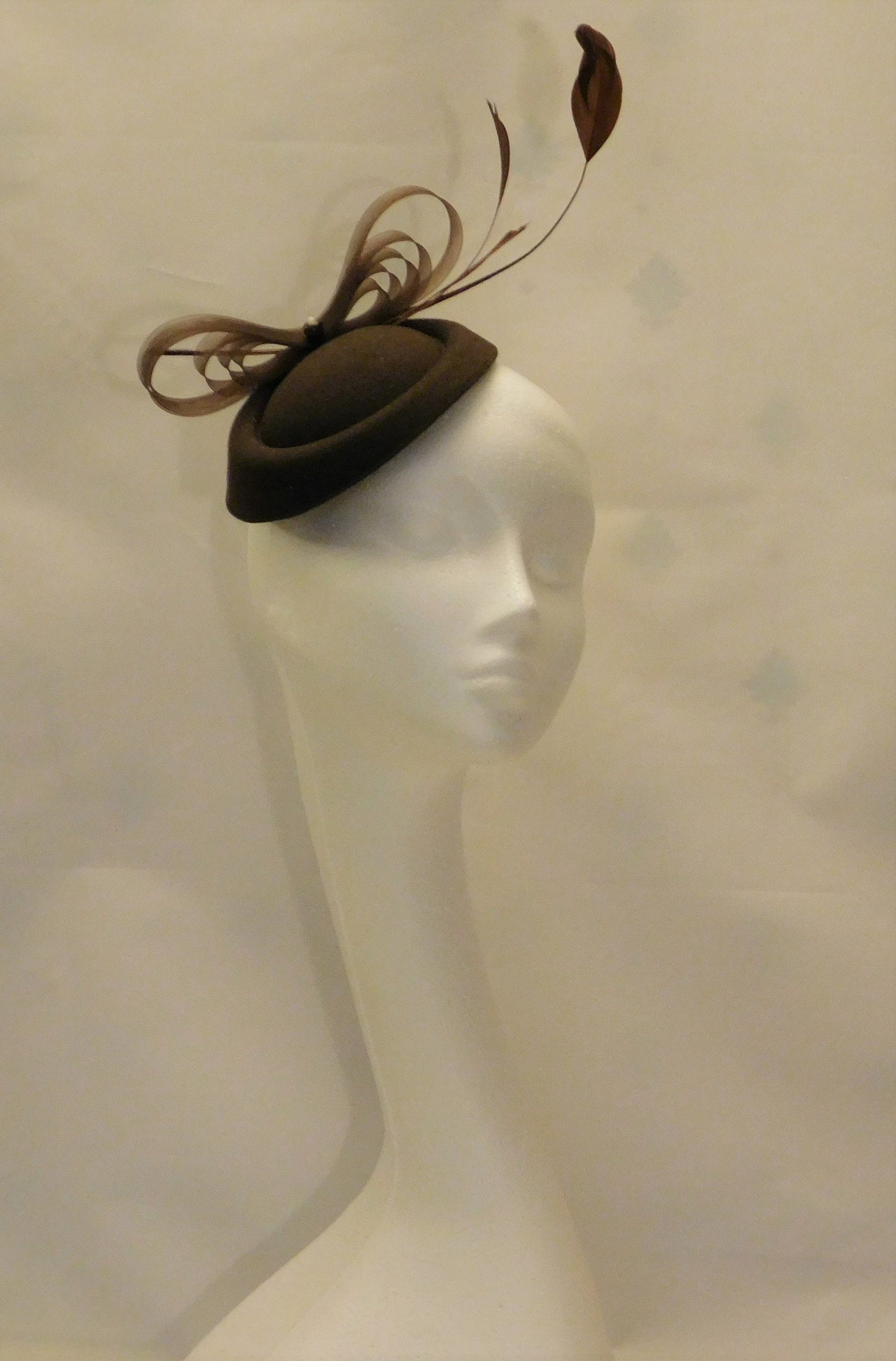 Fascinator hat Brown Hat fascinator #Brown hat with Loops, Feathers.Ascot hat fascinator Wedding, Race, Cocktail hat Church hat  fascinator