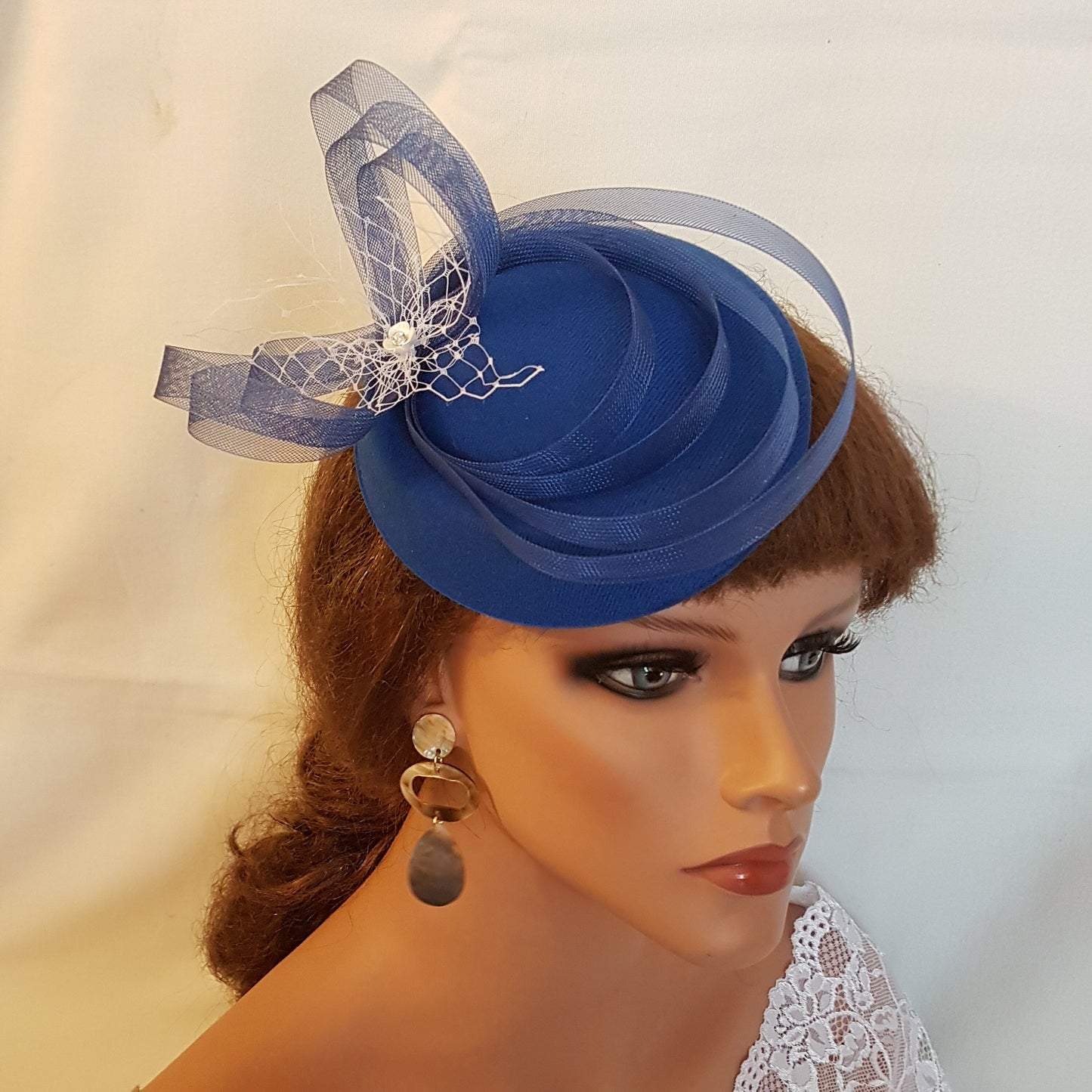 Royal blue Hat fascinator, Race Hat, ROYAL BLUE  fascinator Race Cocktail hat,  Ascot Hat, Cocktail hat, wedding headpiece