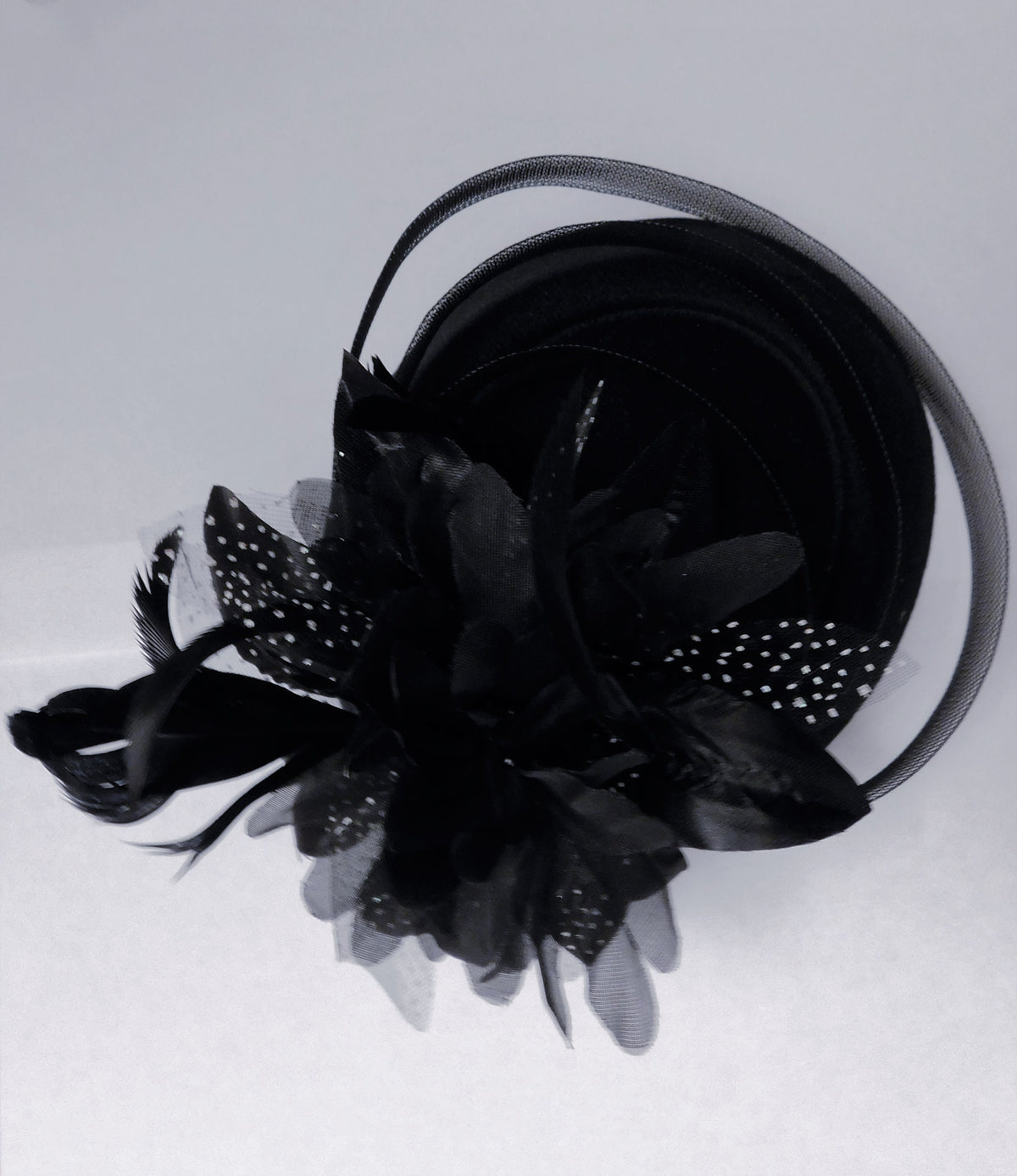 Black Feather Fascinator Hat, Ascot Derby Hatinator