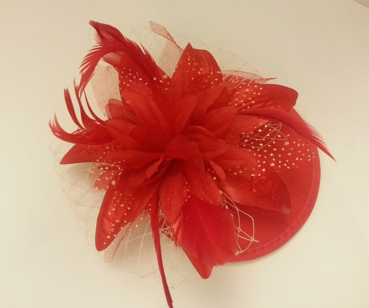Vintage Inspired Feather Fascinator: Black Ascot Hat Hairpiece