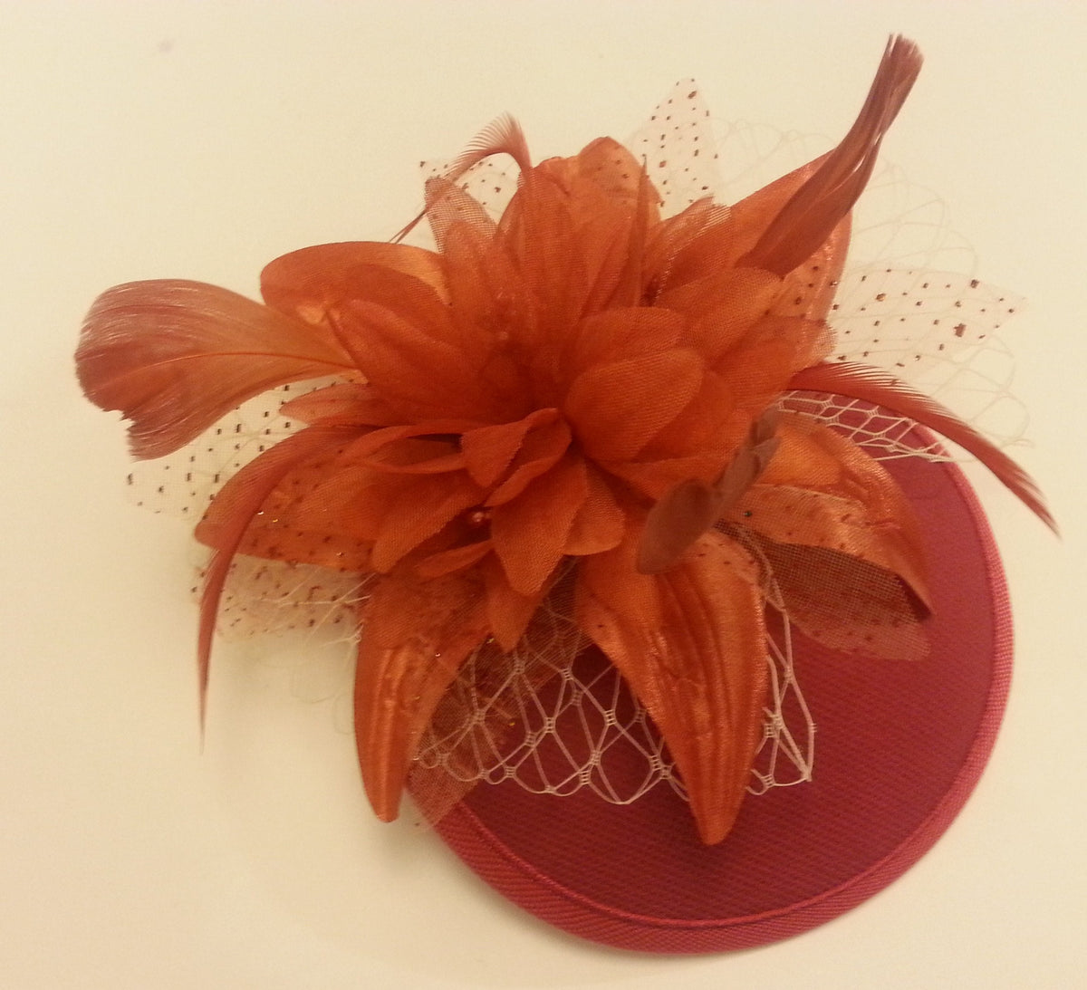 Vintage Inspired Feather Fascinator: Black Ascot Hat Hairpiece