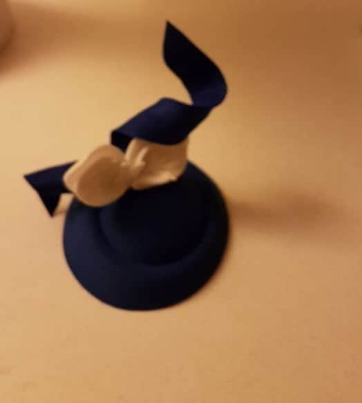 Navyblue hat fascinator for weddings,  Ascot and parties