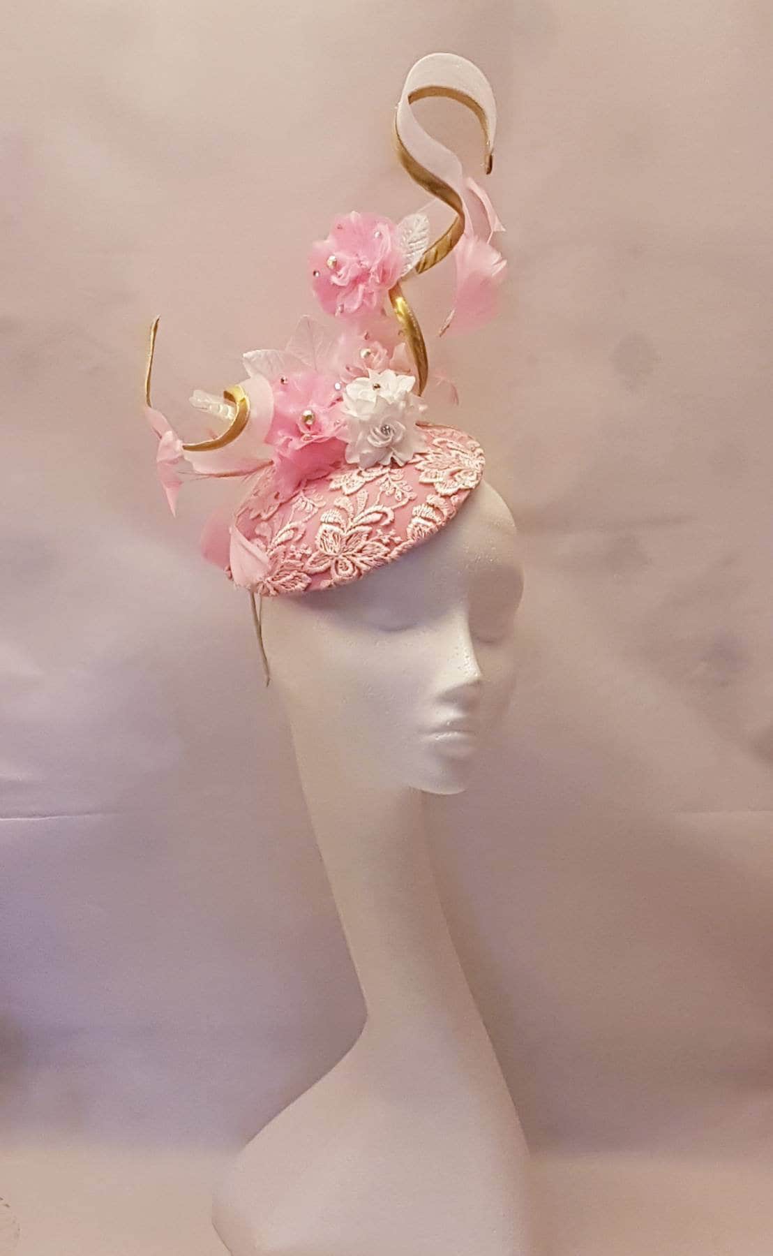 Pink fascinator