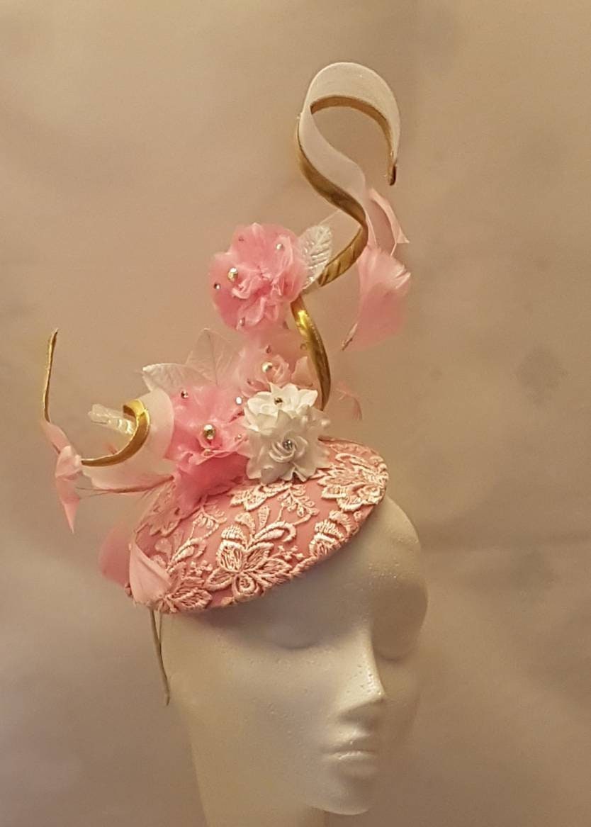pink mother of the bride hat fascinator