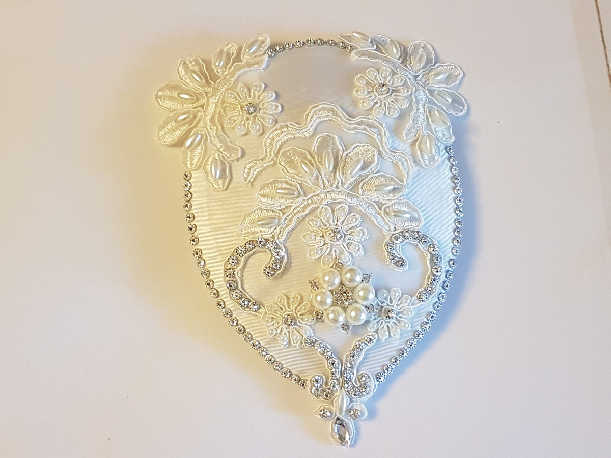 Bridal bird cage veil Fascinator hat White Ivory birdcage veil hat Bridal hatinator Crystal Pearl Fascinator 2Pc Veil & bridal hat headpiece
