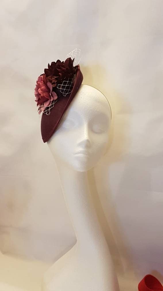 Plum fascinator