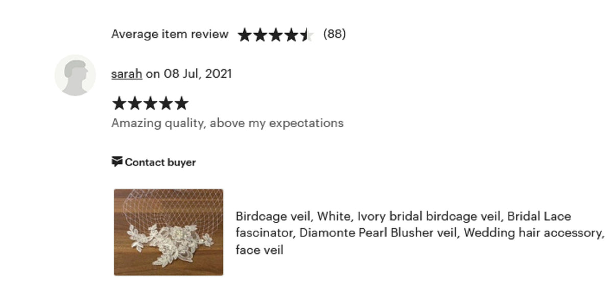 Bridal Birdcage veil. White,Ivory bridal veil. Bridal Lace fascinator.Diamonte Pearl Blusher veil,Wedding hair accessory - EleganceHatinator
