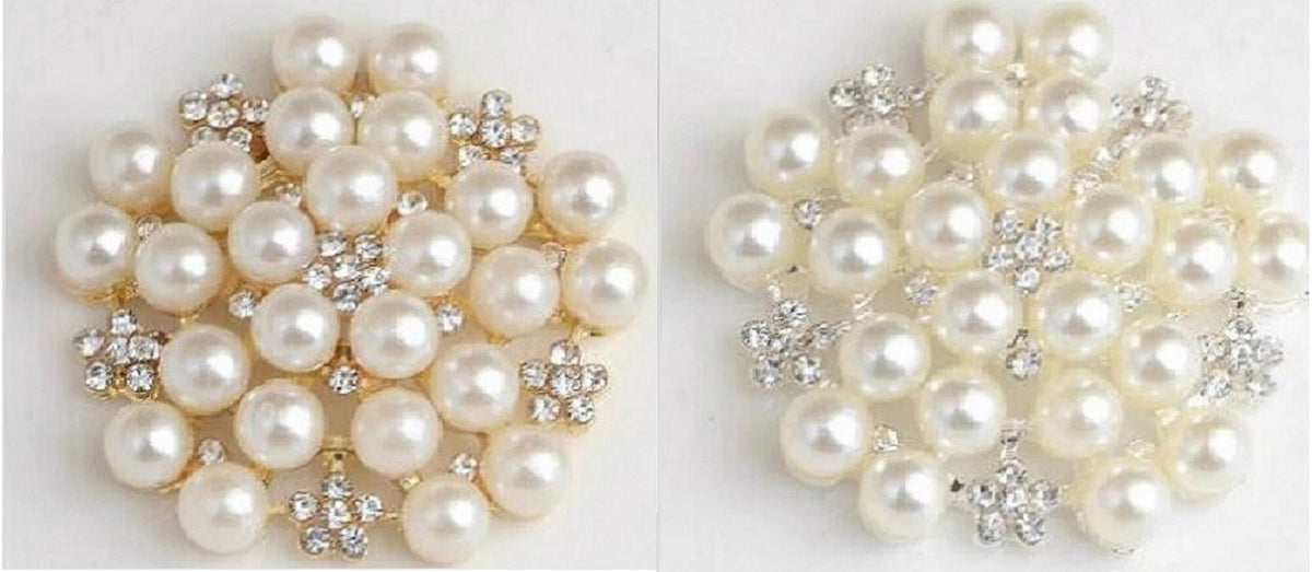 Bridal Feather Fascinator: Pearl Crystal Wedding Hair Clip