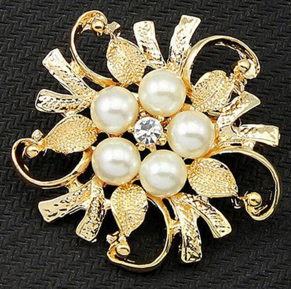 Bridal Feather Fascinator: Gold Jewel Hair Clip, Wedding Hairpiece