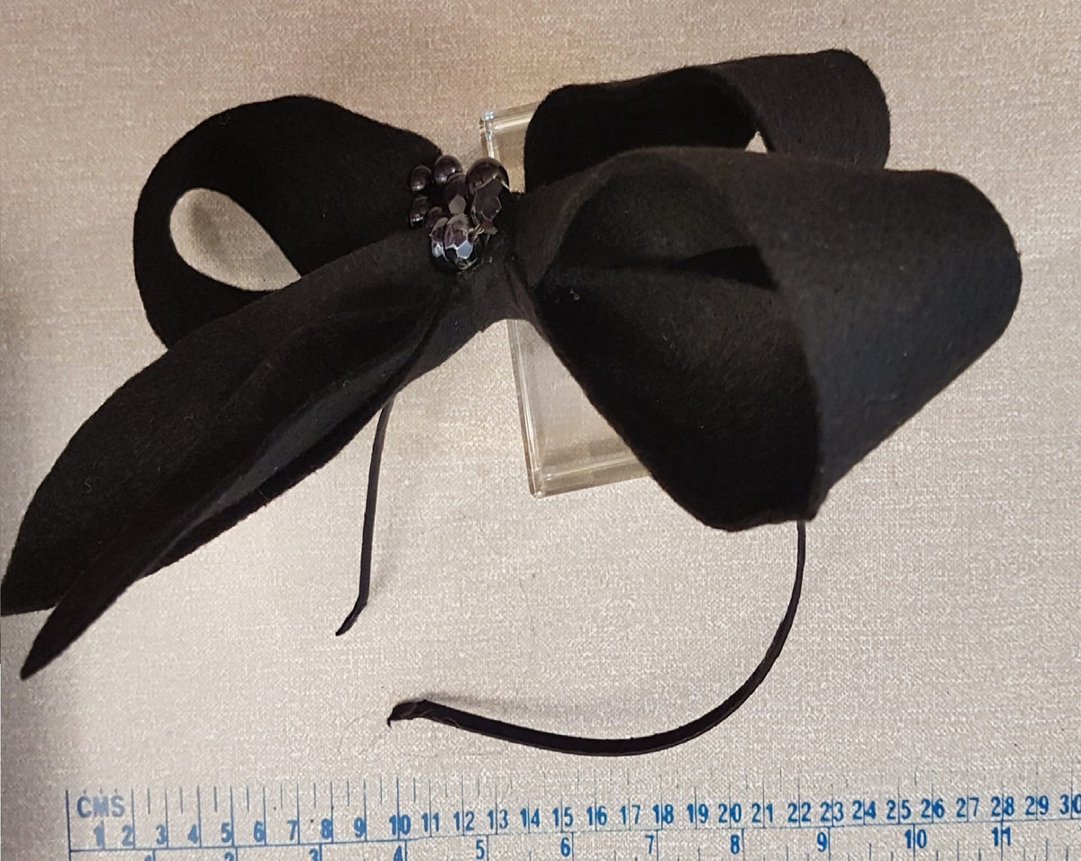 Black Felt Headband