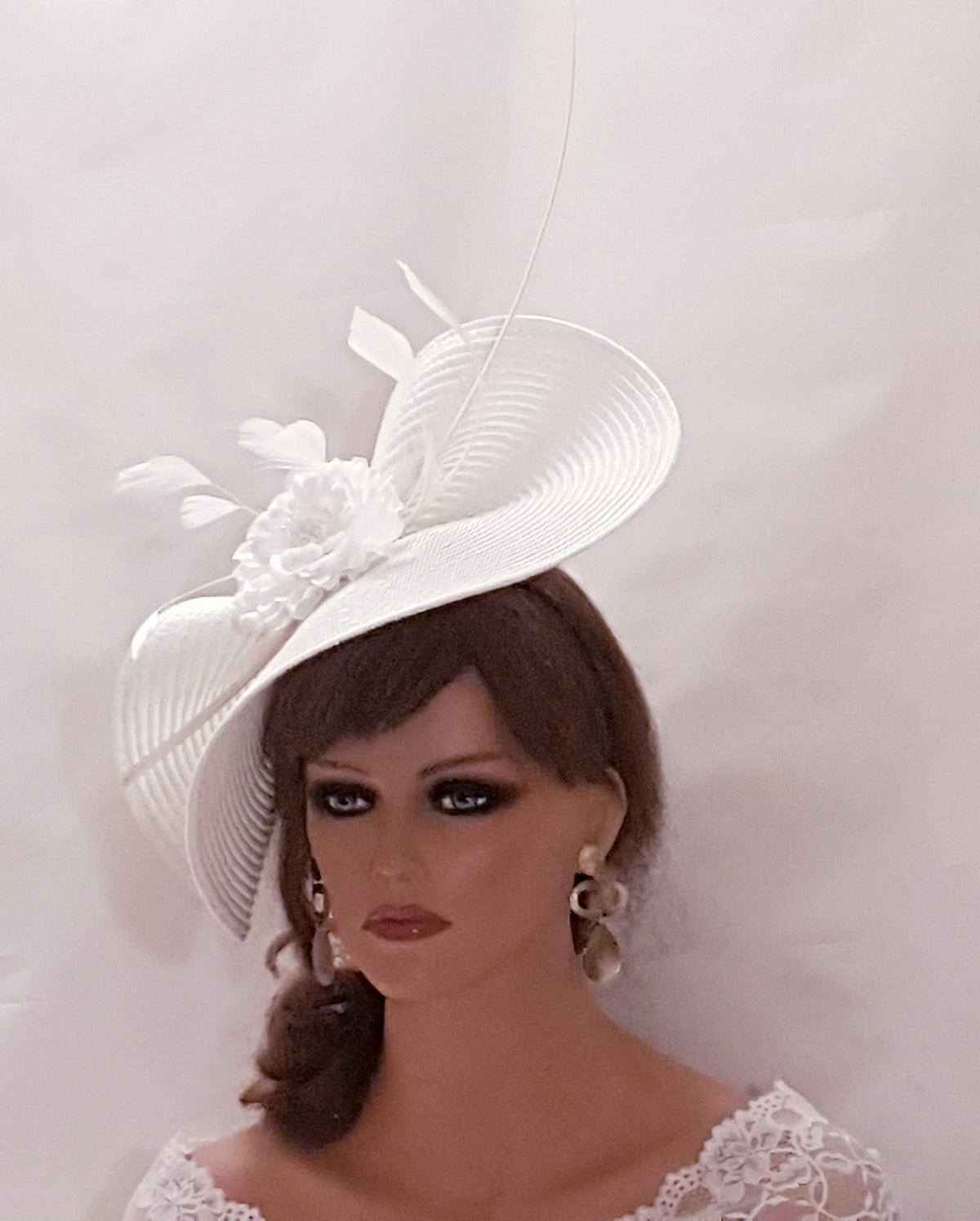 whitw wedding fascinator