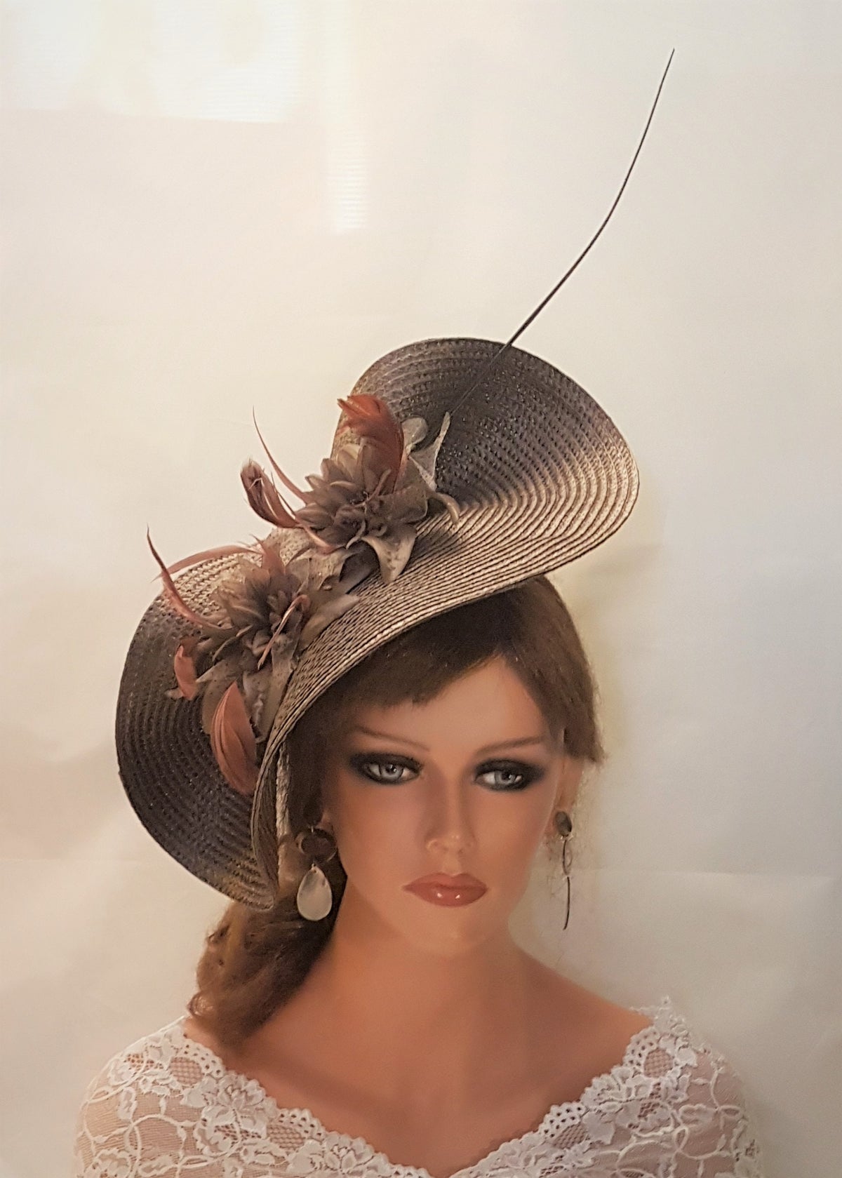 Brown  wedding fascinator