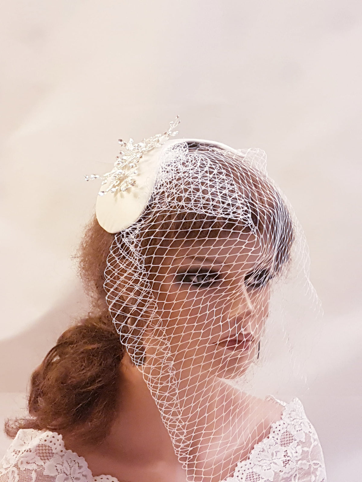 whitw ,Ivory  Bridal Headdress