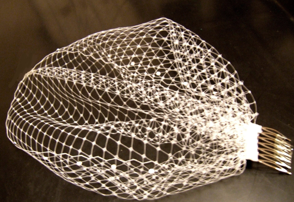 Bridal Birdcage Veil Fascinator: Crystal Wedding Headpiece