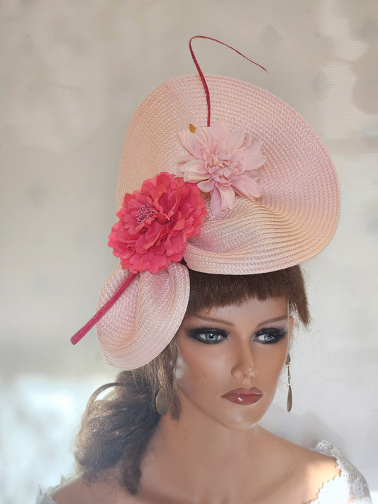 Pink fascinator