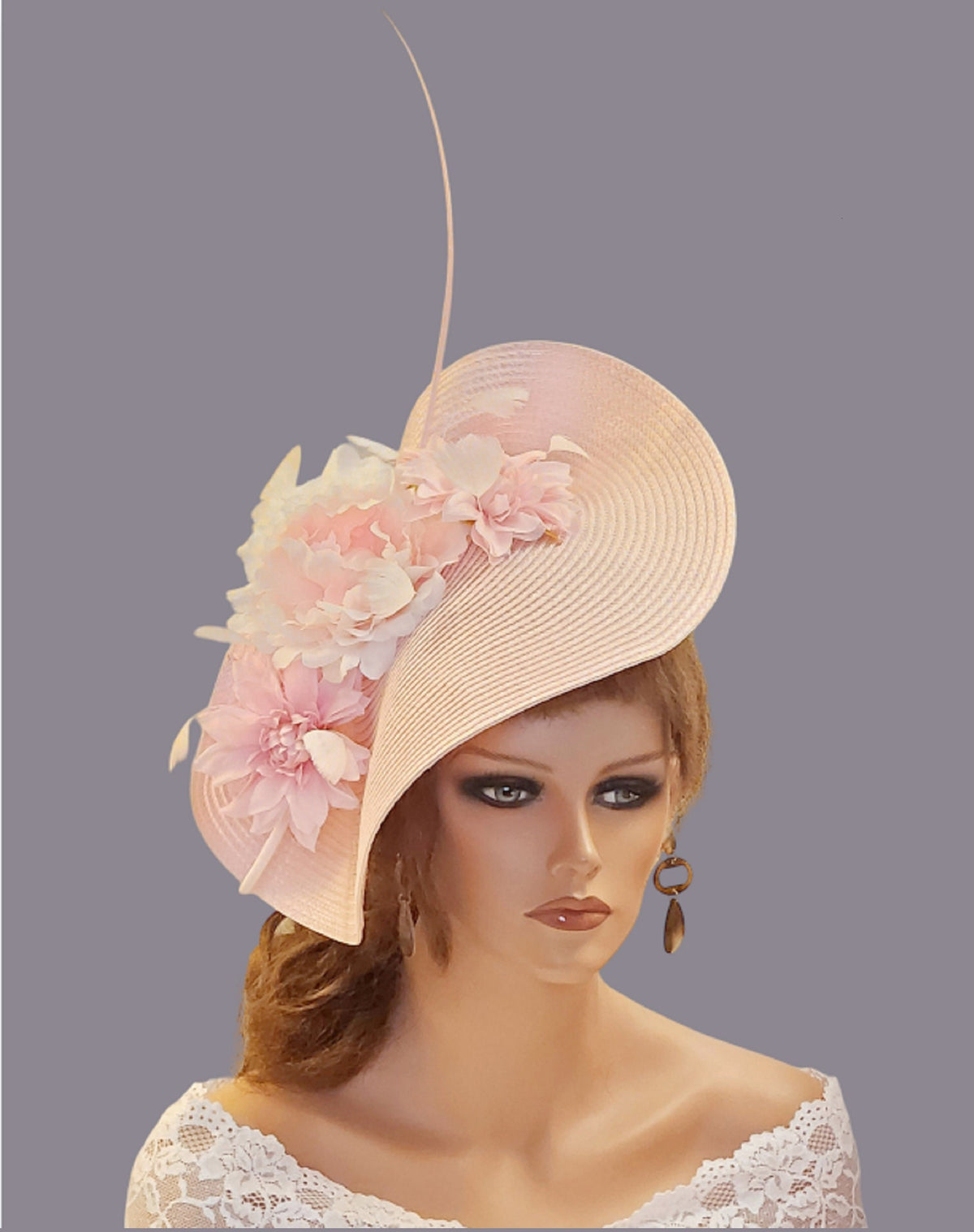 Pink Mother of the bride hat fascinator
