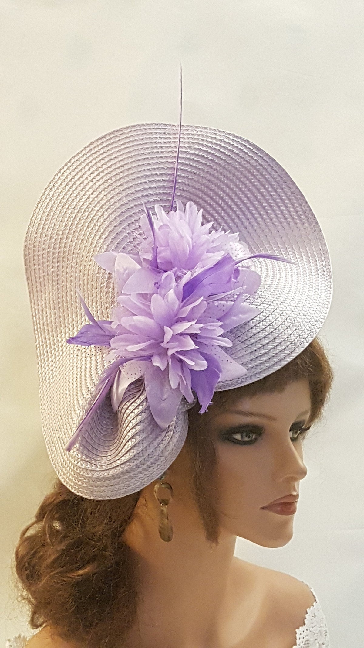 Large Lavender Wedding & Races Hat Fascinator