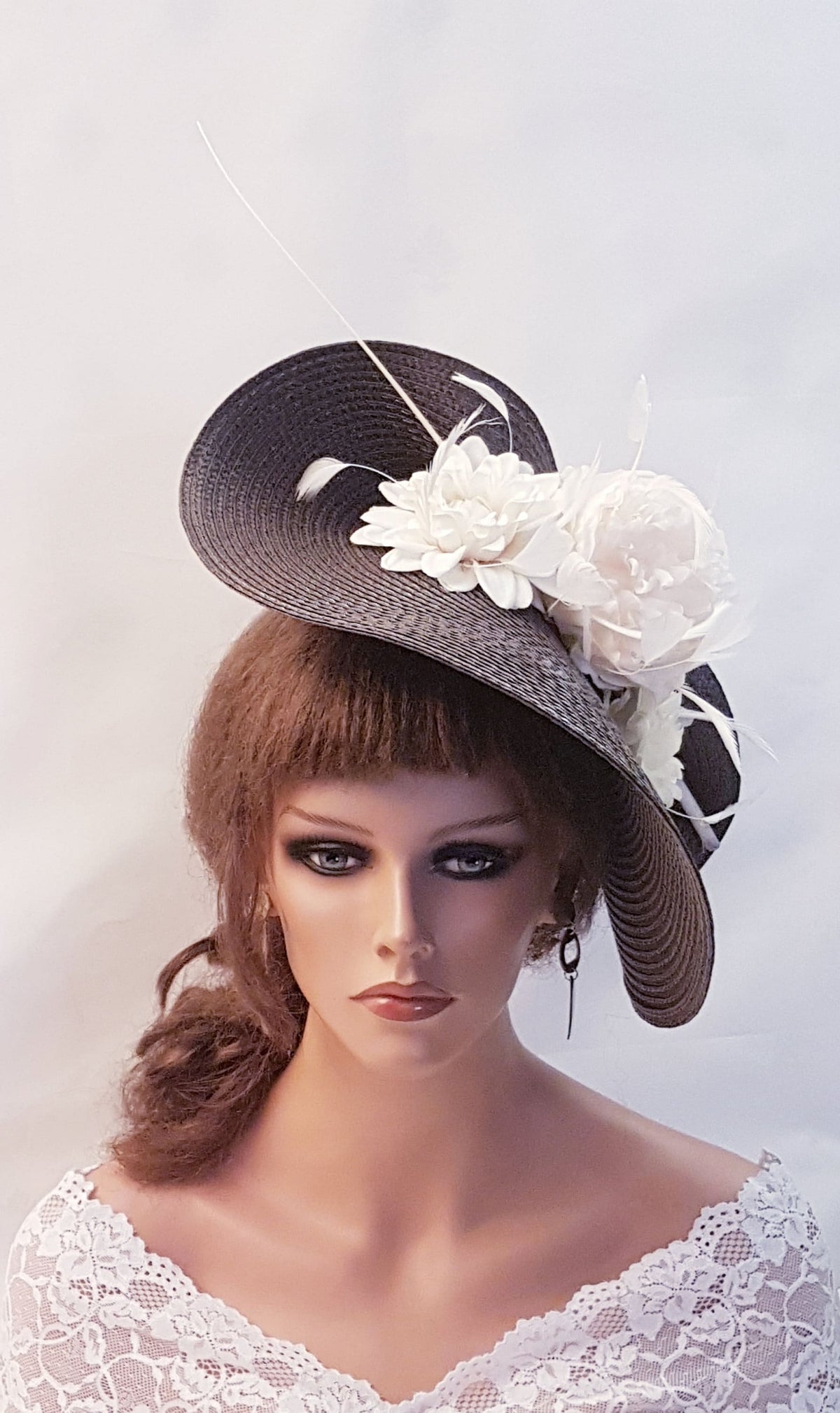 Brown & Ivory Fascinator. Mother of the bride/ groom hat fascinator